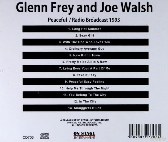 Joe Walsh & Glenn Frey: Peaceful [CD]
