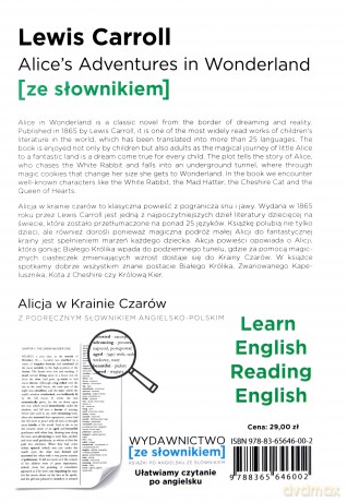 Alice's Adventures in Wonderland z podręcznym słownikiem angielsko-polskim - Lewis Carroll [KSIĄŻKA]