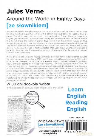 Around the World in Eighty Days z podręcznym słownikiem angielsko-polskim - Jules Verne [KSIĄŻKA]