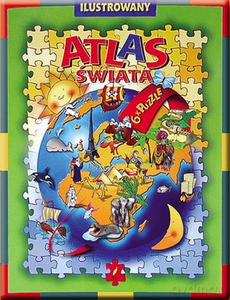 Atlas świata z puzzlami - Wydawnictwo Wilga [KSIĄŻKA]