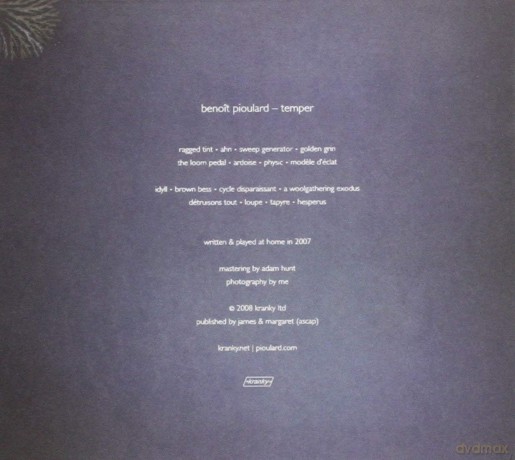 Benoit Pioulard: Temper (ecopack) [CD]