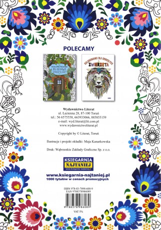 Kolorowanki dla każdego. Motywy regionalne do zabawy i dla relaksu - Maja Kanarkowska [KSIĄŻKA]