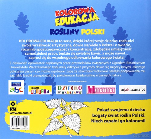 Kolorwanka. Rośliny Polski - naklejka [KSIĄŻKA]