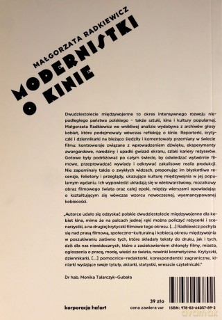 Modernistki o kinie - Małgorzata Radkiewicz [KSIĄŻKA]
