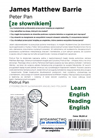 Peter Pan z podręcznym słownikiem angielsko-polskim - James Matthew Barrie [KSIĄŻKA]