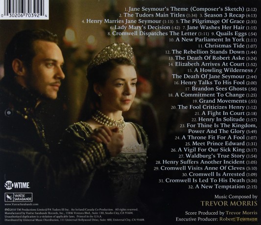 Tudors Season 3 soundtrack (Dynastia Tudorów) [CD]