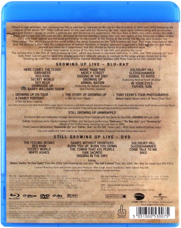 Peter Gabriel: Growing Up Live & Unwrapped + Still Growing Up Live [Blu-Ray]+[DVD]
