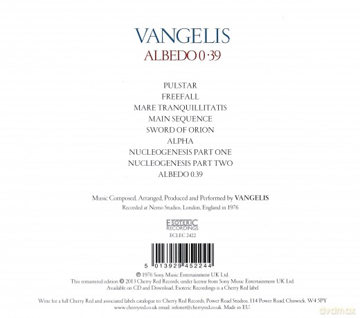 Vangelis: Albedo 0.39 [CD]