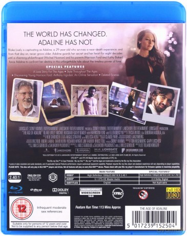 The Age Of Adaline (Wiek Adaline) [Blu-Ray]