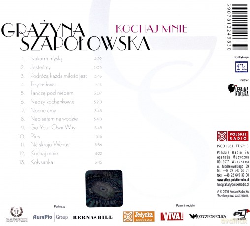 Grażyna Szapołowska: Kochaj mnie [CD]