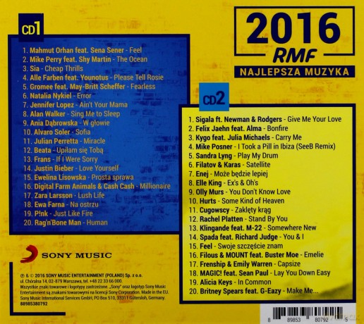 RMF FM Najlepsza Muzyka 2016 [2CD]