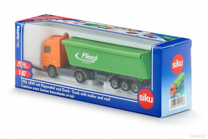 Ciężarówka z naczepą i plandeką