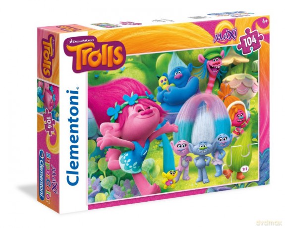 CLEMENTONI 104 el. Maxi Trolls Good Times [PUZZLE]