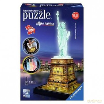 RAVENSBURGER 108 el. 3D Statua Wolności noc [PUZZLE]