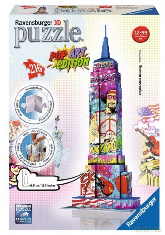 RAVENSBURGER 216 el. 3D Empire State Building Pop Art [PUZZLE]