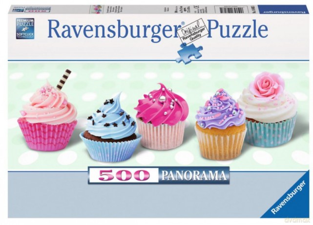 RAVENSBURGER 500 el. Słodkie cukierkowe babeczki [PUZZLE]