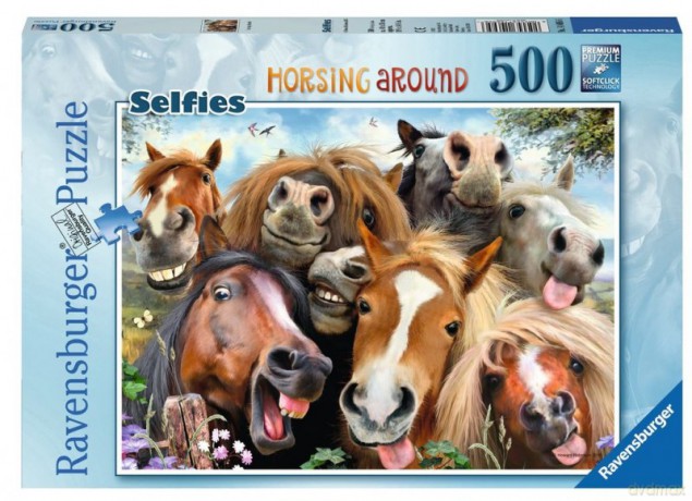 RAVENSBURGER 500 el. Wesołe konie [PUZZLE]