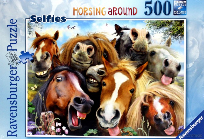 RAVENSBURGER 500 el. Wesołe konie [PUZZLE]