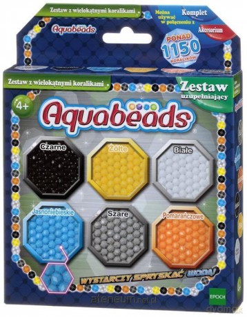 Aquabeads Zestaw z wielokątnymi koralikami