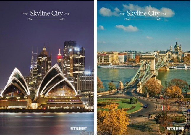 Brulion A4/60K kratka Skyline City (6 szt)