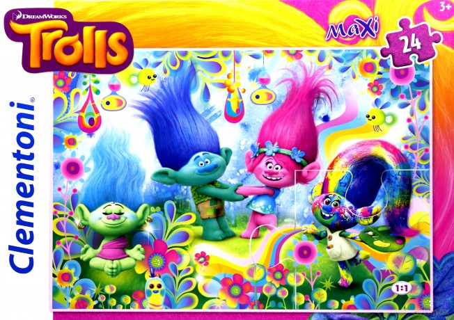 CLEMENTONI 24 el. Maxi Trolls [PUZZLE]