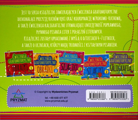 Ćwiczenia grafomotoryczne. Kaligrafia [KSIĄŻKA]