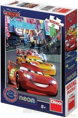 DINO 100 el. XL Neon Auta [PUZZLE]