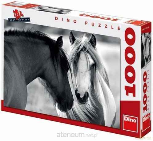 DINO 1000 el. Czarny i biały koń [PUZZLE]
