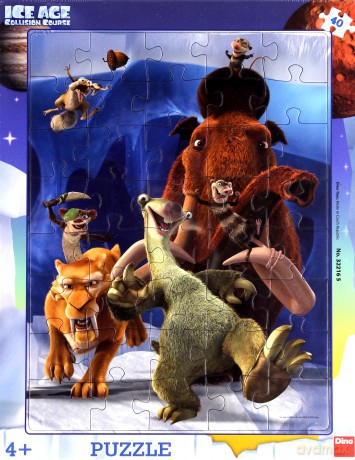 DINO 40 el. Ramkowe Epoka Lodowcowa: Popłoch [PUZZLE]