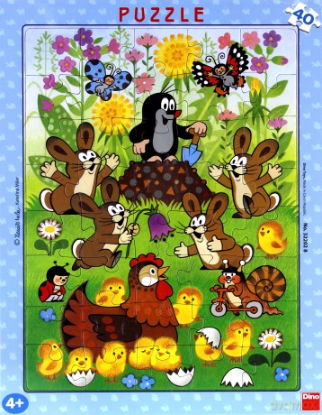 DINO 40 el. Ramkowe Krecik wielkanocny [PUZZLE]