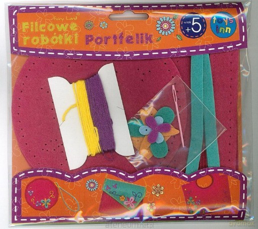 Filcowe Robótki - Portfelik okrągły fuksja