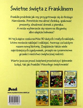 Franklin i Boże Narodzenie-zgadywanki i naklejanki - Paulette Bourgeois, Brenda Clark [KSIĄŻKA]