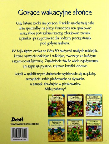 Franklin na plaży - zgadywanki i naklejanki - Paulette Bourgeois, Brenda Clark [KSIĄŻKA]