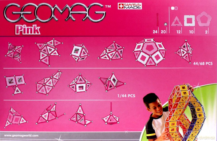 Geomag Panels Pink 68 el. [KLOCKI]