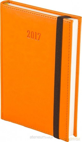 Kalendarz 2017 B5 Tygodniowy Nebraska gumka Pomarańcz [KALENDARZ]