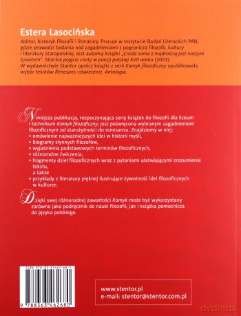 Kamyk filozoficzny. Starożytnoćś-Renesans - Estera Lasocińska [KSIĄŻKA]