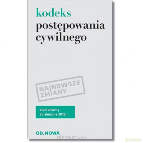 Kodeks postępowania cywilnego 08/2016 [KSIĄŻKA]