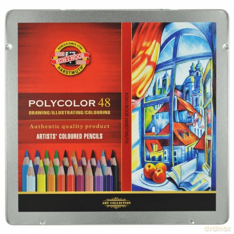Kredki Polycolor 48 kolorów opakowanie metalowe