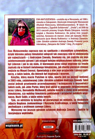 Lider. Górskim szlakiem Andrzeja Zawady raz jeszcze - Ewa Matuszewska [KSIĄŻKA]