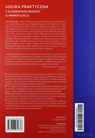 Logika praktyczna z element. wiedzy o manipulacji - Piotr Łukowski, Marek Zirk-Sadowski [KSIĄŻKA]