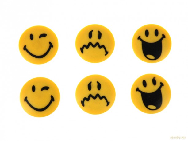 Magnes płaski Smiley (6 szt)