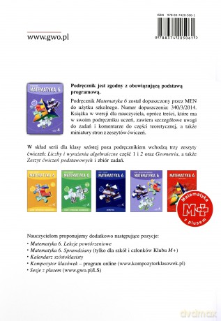 Matematyka Szkoła podstawowa 6 podręcznik dla nauczyciela [KSIĄŻKA]