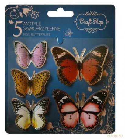 Motyle samoprzylepne 5 sztuk