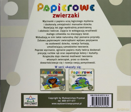 Papierowe zwierzaki Safari dżungla ocean [KSIĄŻKA]