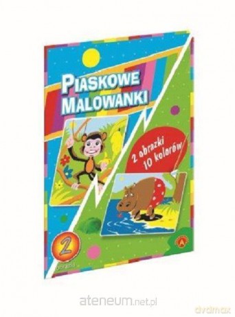 Piaskowe malowanki - hipopotam, małpa
