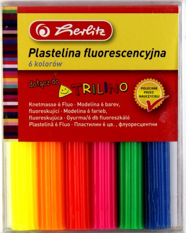 Plastelina fluorescencyjna 6 kolorów