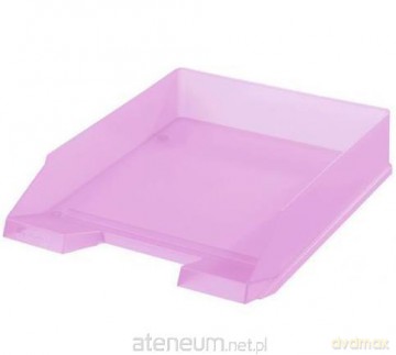 Szuflada na dokumenty transparentna pastel różowa