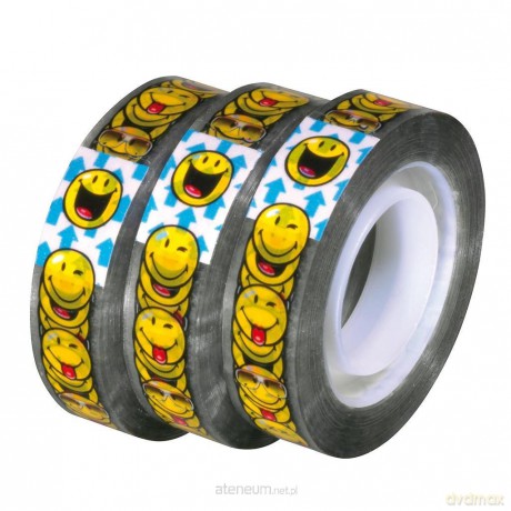 Taśma klejąca 20 mm/12 mm Smiley (3 szt)