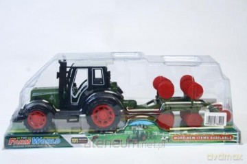 Traktor plastikowy z akcesoriami 13 cm