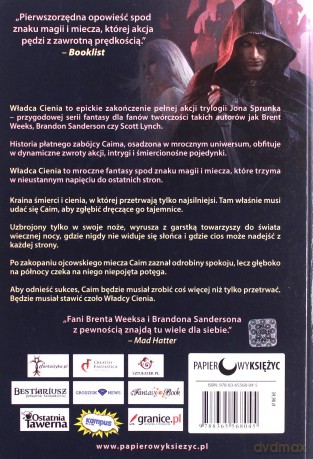 Trylogia Cienia (Tom 3) Władca Cienia - Jon Sprunk [KSIĄŻKA]